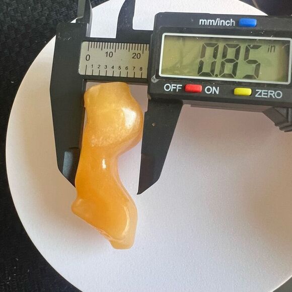 Yellow Calcite Crystal Female Body - Picture 10 of 12